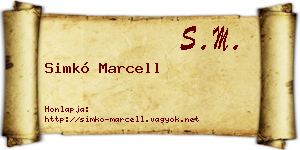Simkó Marcell névjegykártya