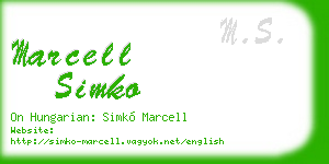 marcell simko business card