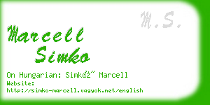 marcell simko business card